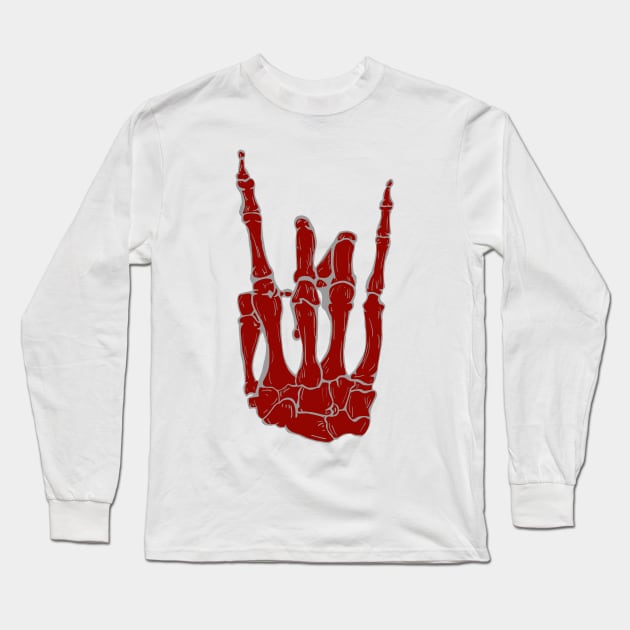 Red Rock on Bones Long Sleeve T-Shirt by JuliesDesigns